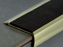 Brass Stair Nosing with 50mm Black Carborundum Insert
