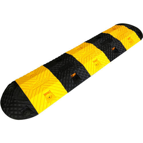 Recycled Rubber Speed Hump High Vis Yellow and Black